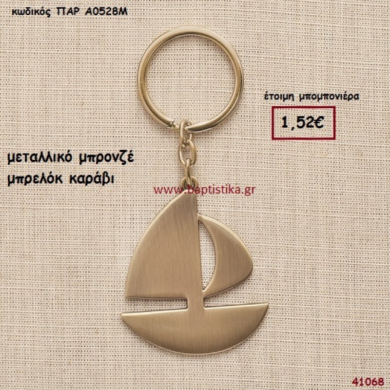ΚΑΡΑΒΑΚΙ ΜΠΡΕΛΟΚ μπομπονιέρα Βάπτισης ΠΑΡ-Α0528Μ